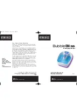 HoMedics BubbleBliss BB-1 Instruction Manual And  Warranty Information preview