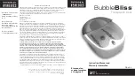 HoMedics BubbleBliss FB-30-2 Instruction Manual And  Warranty Information preview