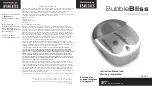 Preview for 1 page of HoMedics BubbleBliss FB-30-2 Instruction Manual And  Warranty Information