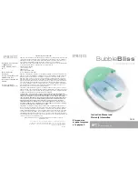 HoMedics BubbleBliss FB-30 Instruction Manual And Warranty preview