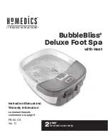 Preview for 1 page of HoMedics BubbleBliss FB-50 Instruction Manual