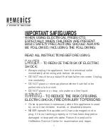 Preview for 2 page of HoMedics BubbleBliss FB-50 Instruction Manual