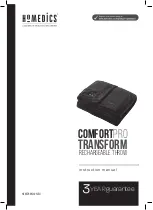 HoMedics ComfortPro Transform Rechargeable Throw Instruction Manual предпросмотр