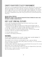 Предварительный просмотр 2 страницы HoMedics DEEP SLEEP HDS-2000 Manual