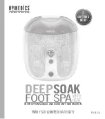 HoMedics DEEPSOAK FOOT SPA Instruction Manual And  Warranty Information preview