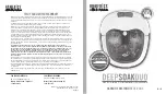 Preview for 5 page of HoMedics DEEPSOAKDUO FB-650 Instruction Manual And  Warranty Information