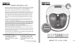 Preview for 9 page of HoMedics DEEPSOAKDUO FB-650 Instruction Manual And  Warranty Information