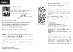 Preview for 2 page of HoMedics DeStress AG-3501BRGTL Instruction Manual And  Warranty Information