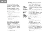 Preview for 2 page of HoMedics enviraScape SERENITY WFL-SERE Instruction Manual And  Warranty Information