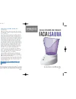 HoMedics FacialSauna FAC-1 Instructions preview