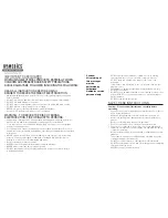 Preview for 2 page of HoMedics FBC-200 Instruction Manual And  Warranty Information