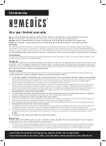 Preview for 5 page of HoMedics FCC1050 Instruction Manual And  Warranty Information