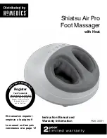HoMedics FMS-350H Instruction Manual And  Warranty Information preview