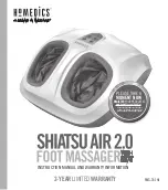 HoMedics FMS-351HJ Instruction Manual And  Warranty Information preview