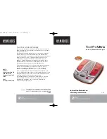 HoMedics FootPro Ultra Instruction Manual preview