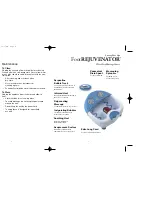 Preview for 5 page of HoMedics FootREJUVENATOR FR-500 Instruction Manual And  Warranty Information