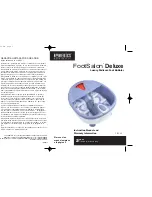 HoMedics FootSalon Deluxe PB-100 Instruction Manual preview