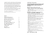 Preview for 2 page of HoMedics HAVEN MR-100 Instruction Manual And  Warranty Information