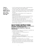 Preview for 3 page of HoMedics HHP-250-CA Instruction Manual And  Warranty Information