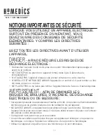 Preview for 10 page of HoMedics HHP-250-CA Instruction Manual And  Warranty Information