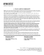 Preview for 8 page of HoMedics HHP-285HJ-2 Instruction Manual And  Warranty Information