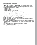 Preview for 3 page of HoMedics HHP-425 Instruction Manual And  Warranty Information