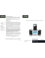 Предварительный просмотр 1 страницы HoMedics HMDX-C20 Instruction Manual And Warranty