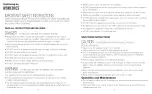 Предварительный просмотр 2 страницы HoMedics HUM-8S10 Instruction Manual And  Warranty Information