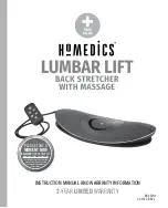 Preview for 1 page of HoMedics LUMBAR LIFT Instruction Manual And  Warranty Information