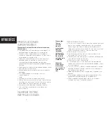 Preview for 5 page of HoMedics LUV-200 Instruction Manual And  Warranty Information