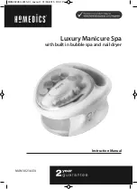 HoMedics Luxury Manicure Spa Instruction Manual preview
