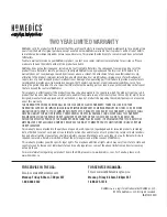 Preview for 8 page of HoMedics MCS-1000H Instruction Manual And  Warranty Information