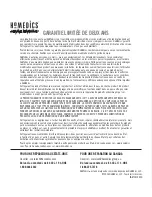 Preview for 16 page of HoMedics MCS-1000H Instruction Manual And  Warranty Information