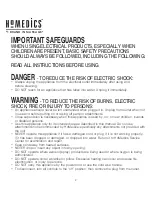 Preview for 2 page of HoMedics MCS-325H-CA Instruction Manual And  Warranty Information