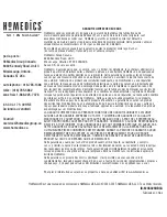 Preview for 16 page of HoMedics MCS-325H-CA Instruction Manual And  Warranty Information