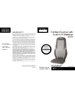 Предварительный просмотр 1 страницы HoMedics MCS-490H Instruction Manual And Warranty