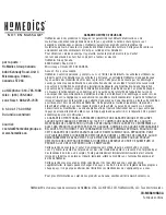 Preview for 20 page of HoMedics MCS-610H-CA Instruction Manual And  Warranty Information