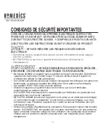 Preview for 12 page of HoMedics MCS-750H-CA Instruction Manual And  Warranty Information