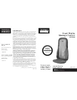 HoMedics MCS-750H Instruction Manual And  Warranty Information preview