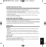 Preview for 13 page of HoMedics MIR-100-EU Instruction Manual