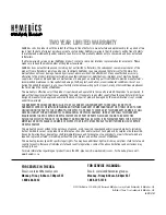 Preview for 5 page of HoMedics MP-15-THP Instruction Manual And  Warranty Information