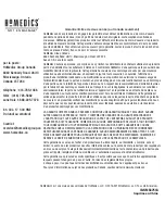 Preview for 1 page of HoMedics NMS-375-CA Instruction Manual And  Warranty Information