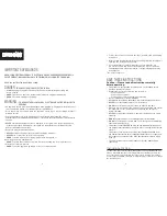 Предварительный просмотр 2 страницы HoMedics OCTS-200 Instruction Manual And Warranty