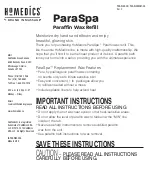 Preview for 1 page of HoMedics ParaSpa Manual