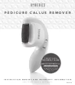 HoMedics PED-1200 Instruction Manual And  Warranty Information preview