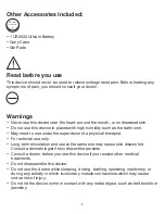 Preview for 2 page of HoMedics Rapid Relief HW-P105 Instruction Manual And  Warranty Information