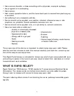 Preview for 4 page of HoMedics Rapid Relief HW-P105 Instruction Manual And  Warranty Information