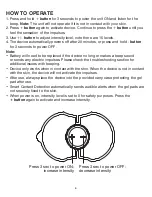 Preview for 6 page of HoMedics Rapid Relief HW-P105 Instruction Manual And  Warranty Information