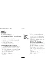 Preview for 2 page of HoMedics SBM-200 Instruction Manual And  Warranty Information