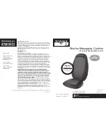 HoMedics SBM-200H  and warranty Instruction Manual And Warranty preview